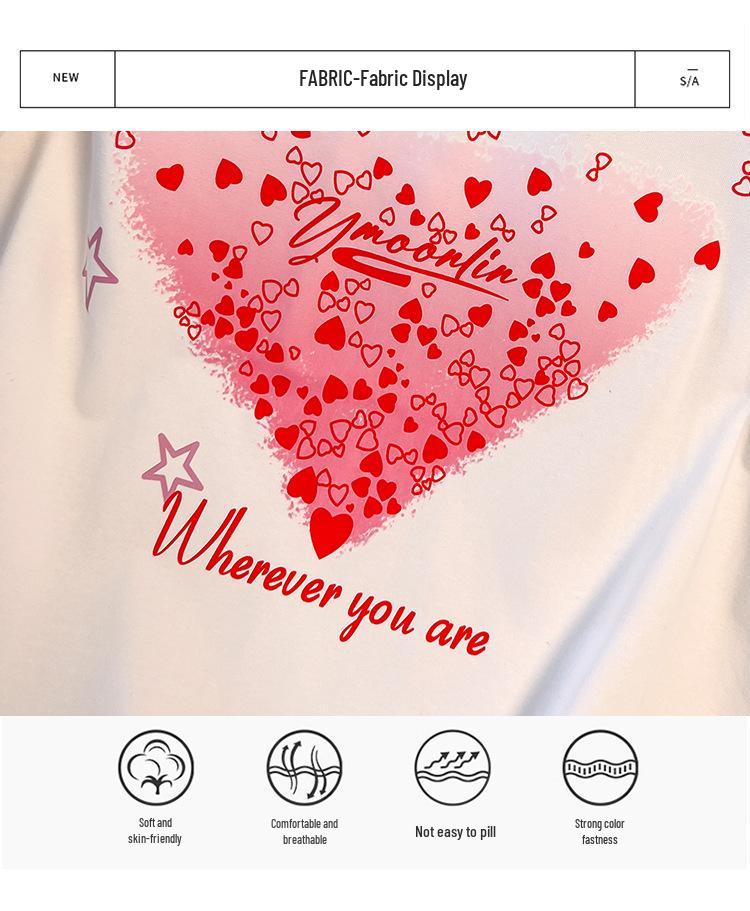 Plus Size Loose Fit Mid-Length Round Neck Short-Sleeve T-Shirt for Women