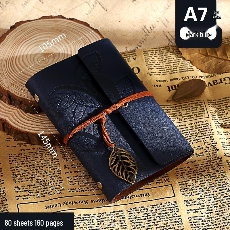 

Retro Leaf Kraft Paper Journal Notebook for Students and Artists