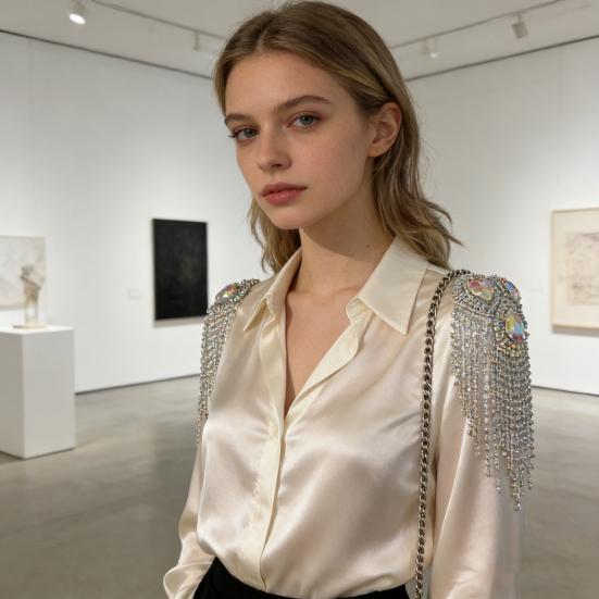 Fringe Rhinestone Epaulette Waterdrop Shoulder Epaulette Sparkling Tassel Epaulet Accessory for Costume Party Stage Performance