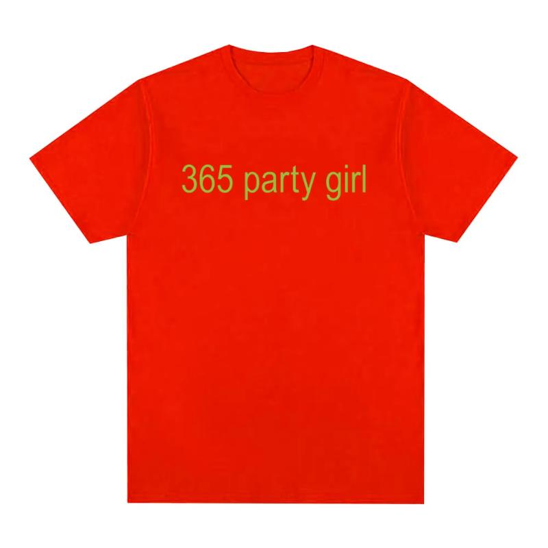 

365 Party Girl Charli XCX Brat 360 Album T Shirt Unisexs Women Fashion Harajuku Tshirt Cotton Casual Cozy Oversized Tshirts S