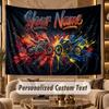 Motorcycle Biker (77) Theme Personalized Tapestry Custom Name Text Wall Hanging Tapestry Home Background Decoration