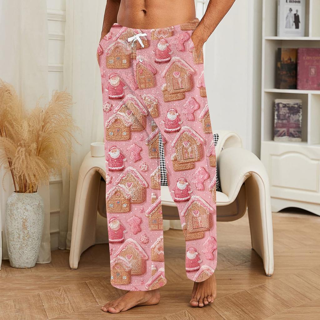 Pantalones de Navidad para Hombre, Pantalones Casuales para Dormir