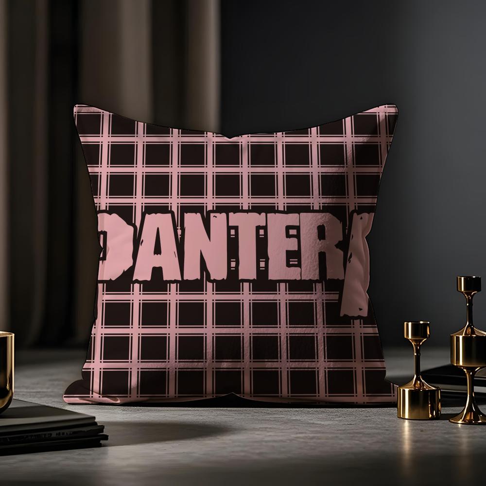 Pantera Cushion Cover Anti-dustmite Pillowcase Invisible Zipper Silky Short Plush Sofa Cushion Cover