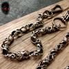 Biker-Decor Skull Wallet Chain with Hook Snap Closure Punk Skull Trouser Chain Hip-hop Cool Style Pant Chain Ornament