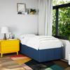 Bed Frame without Mattress Blue 90x200 cm Fabric