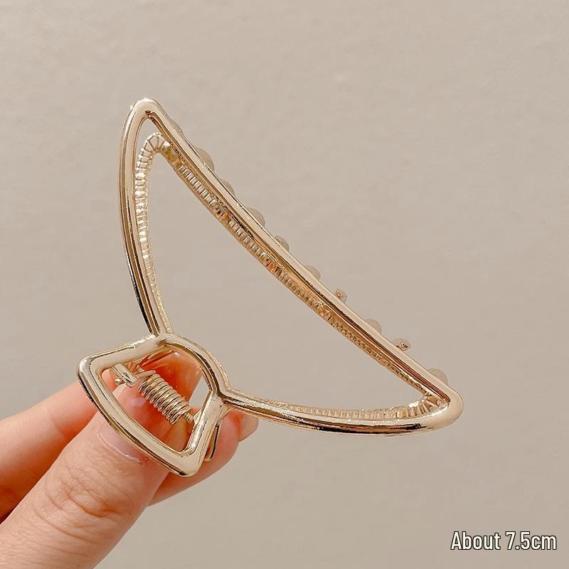 

Korean Influencer Large Metal Hair Claw: Elegant Modern Shark Clip for Women