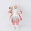 Christmas Decorations Pink Santa Claus Dolls Standing Christmas Figurine Holiday Decoration Ornaments Layout Window Decoration