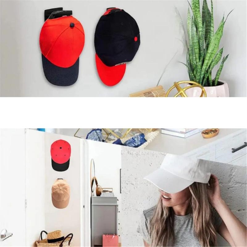 1 Set Wall Mounted Hat Rack Plastic Display Stand for Baseball Caps Convenient Hat Holder Space Saving Caps Organizer
