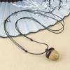 Women Necklace Ethnic Style Braided Rope Gawu Box Long Necklace Female Necklace Ebony Necklace