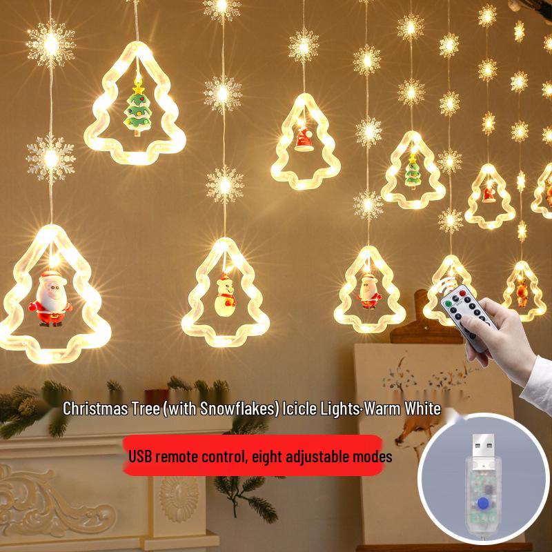 LED String Lights: Round Leather Wire, Christmas Tree Ornaments, Fairy & Icicle Lights for Festive Decor