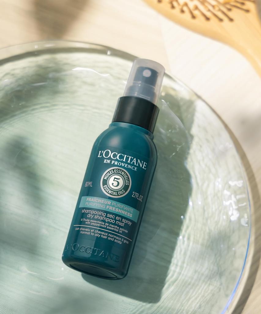 Five Herbs Pure Freshness Dry Shampoo Cool For those concerned about scalp moisture and and L'OCCITANE Mist, Type, 80mL. odor. Portable,