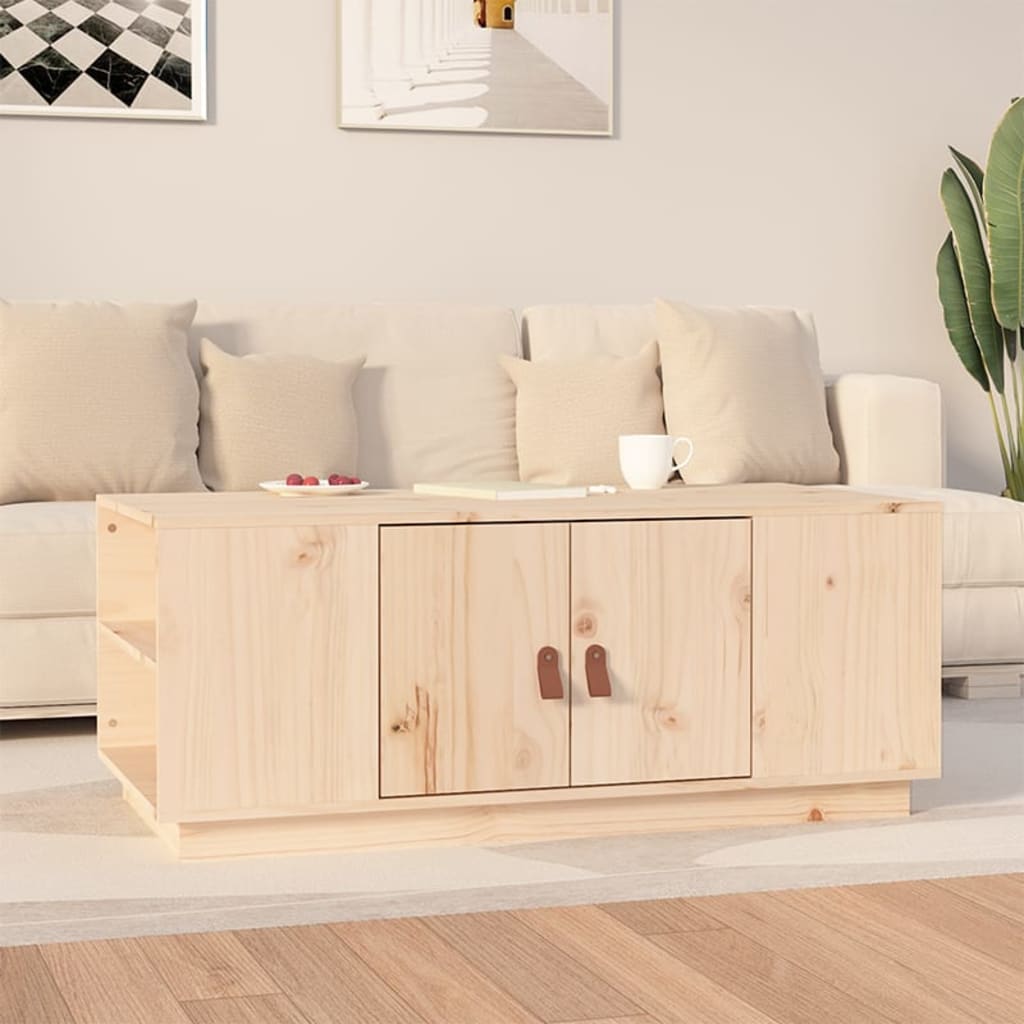 Vidaxl Stolik Kawowy, 100X50X41 Cm, Lite Drewno Sosnowe
