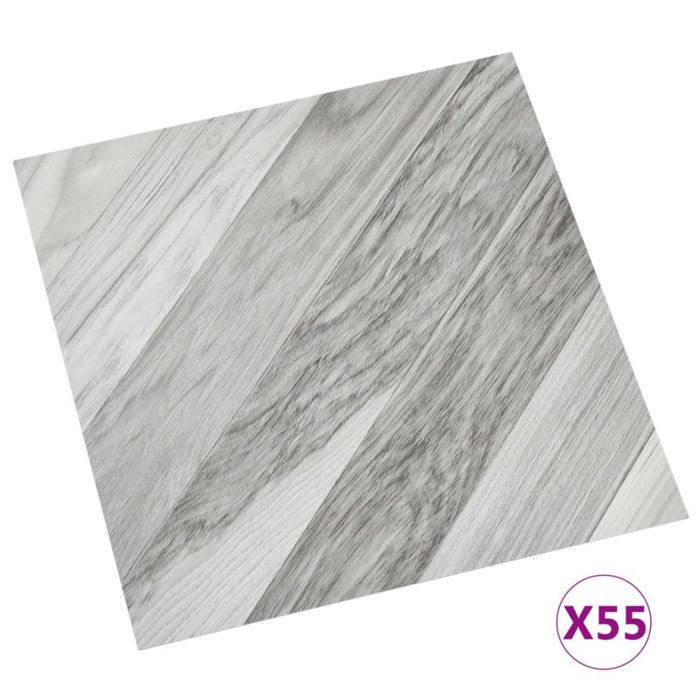 VidaXL 55x Planches de Plancher Autoadhésives Revêtement de Sol Dalle de Sol Salon Salle de Séjour Chambre Maison 324678