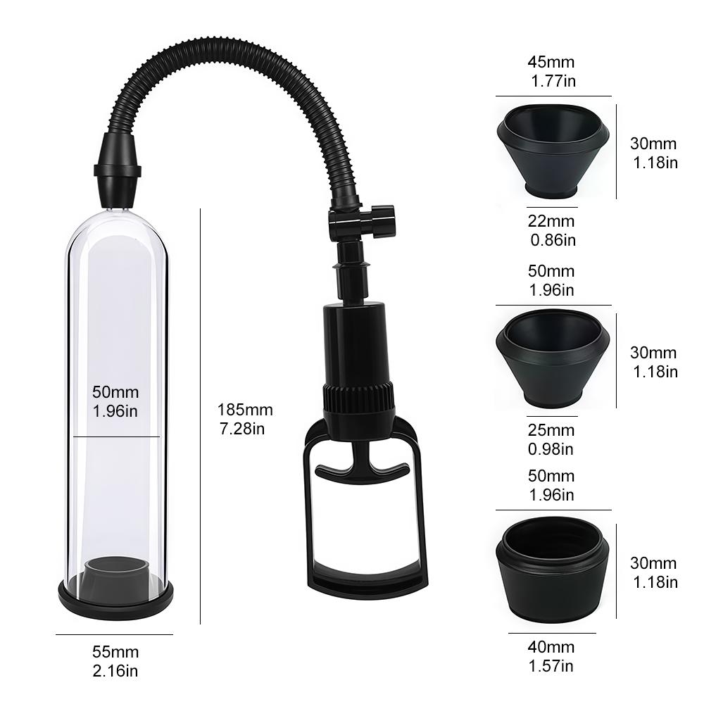 Penis Enlargement Pump for Men with Long & Short Sleeves – Erection Support Sex Toy for Men Penis Extender