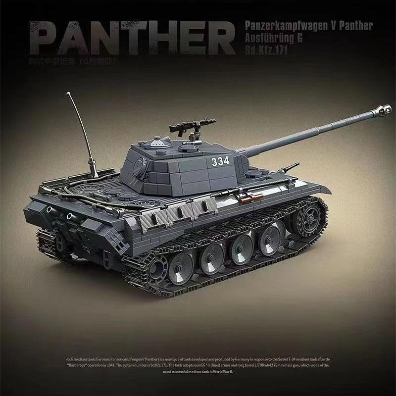 Deutschland Serie Leopard Mittlerer Panzer G Spät   Panzer Militär Serie WW2 Panzer Bausteine  Steine Modell Set Spielzeug für Kinder Geschenke