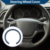X AUTOHAUX Universal Car Steering Wheel PU Synthetic Easy Blue Peach 1 Piece Cover, Leather, Durable, Heat-Resistant, 38cm, Installation, Texture,