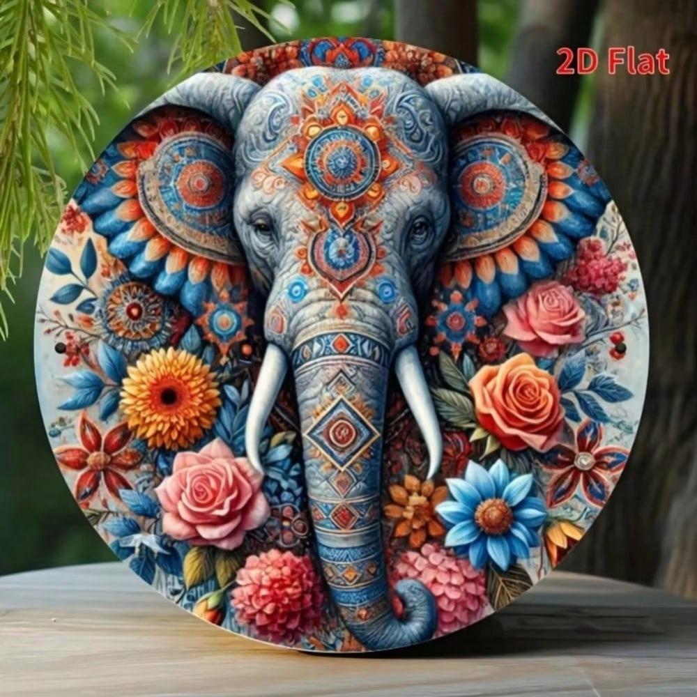 Metal Tin Sign Elephant Art Home Decor Garage Cafe Wall Decoration