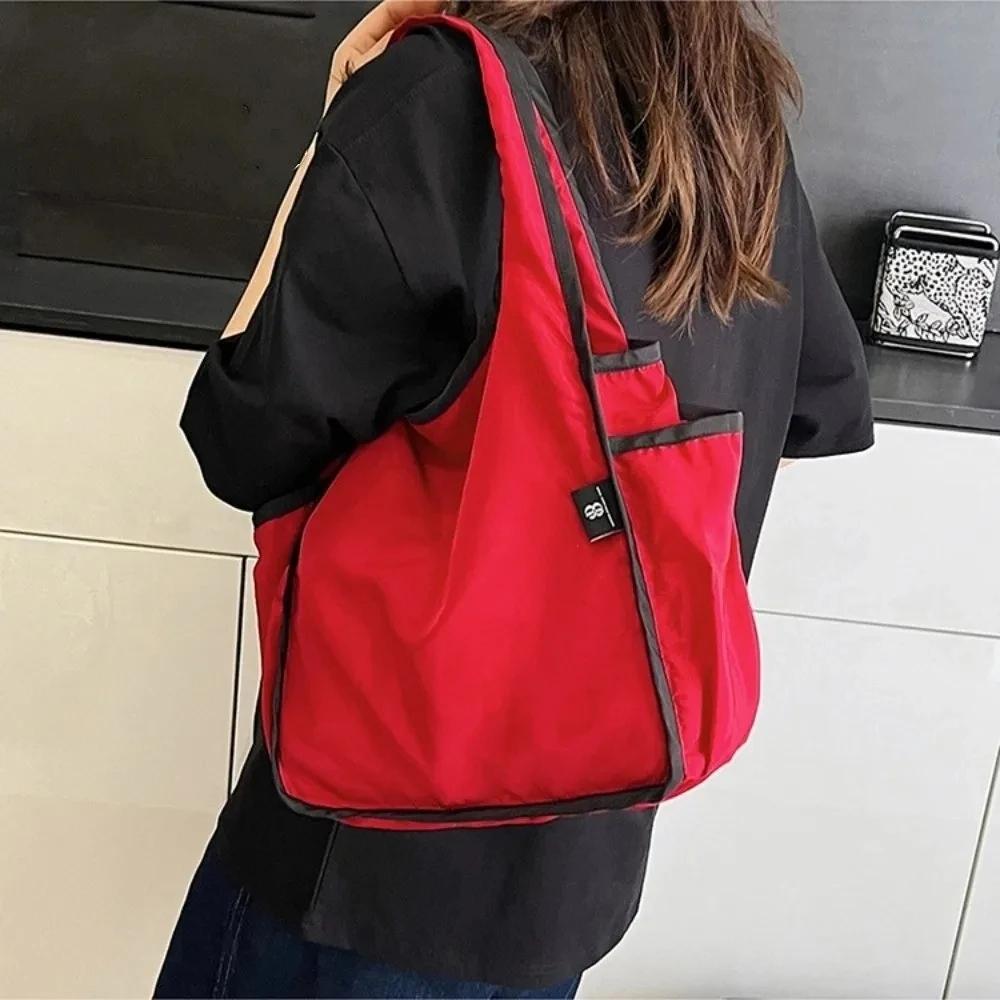 Lightweight Eco-Friendly Fashion Supermarket Shopping Bag Foldable Shopping Bag Reusable Waterproof Travel Grocery Bag