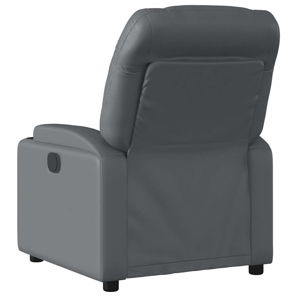 Electric Massage Chair Grey Synthetic Leather