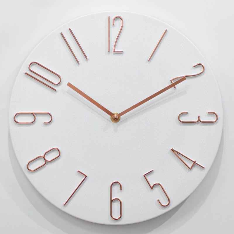 30cm Silent Quartz Wall-Mounted Clock for Living Room