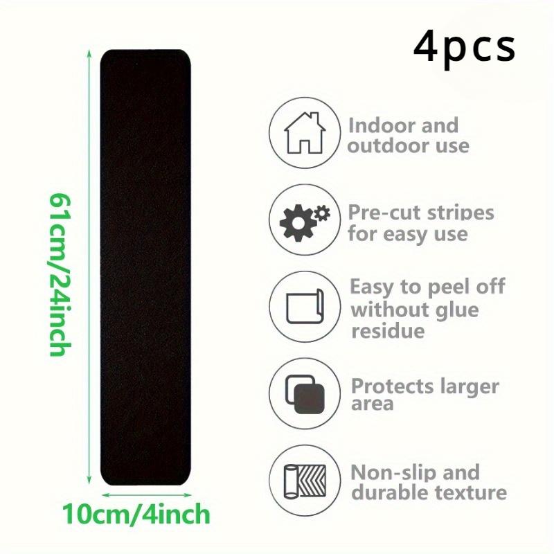 1pc Black Frosted Anti Slip Strip, Waterproof and Wear-resistant Anti Slip Tape Suitable for Indoor and Outdoor Step Pedals