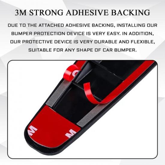 2PCS Car Bumper Guard Strip, Scratch-Resistant Anti-Collision Patch, Rubber
