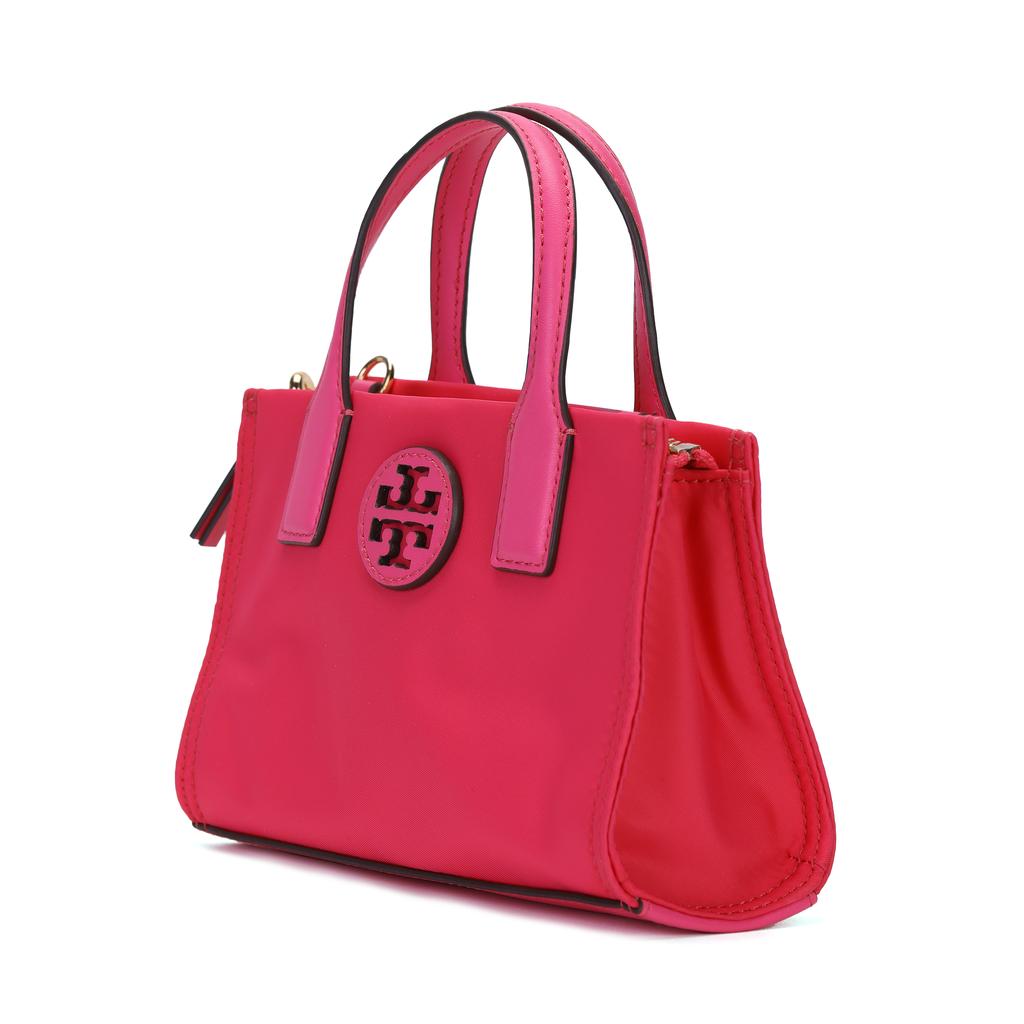 Tory Burch Ella Double T Logo Cutout Zipper Tote Bag Women tote bags Magenta 146437-694