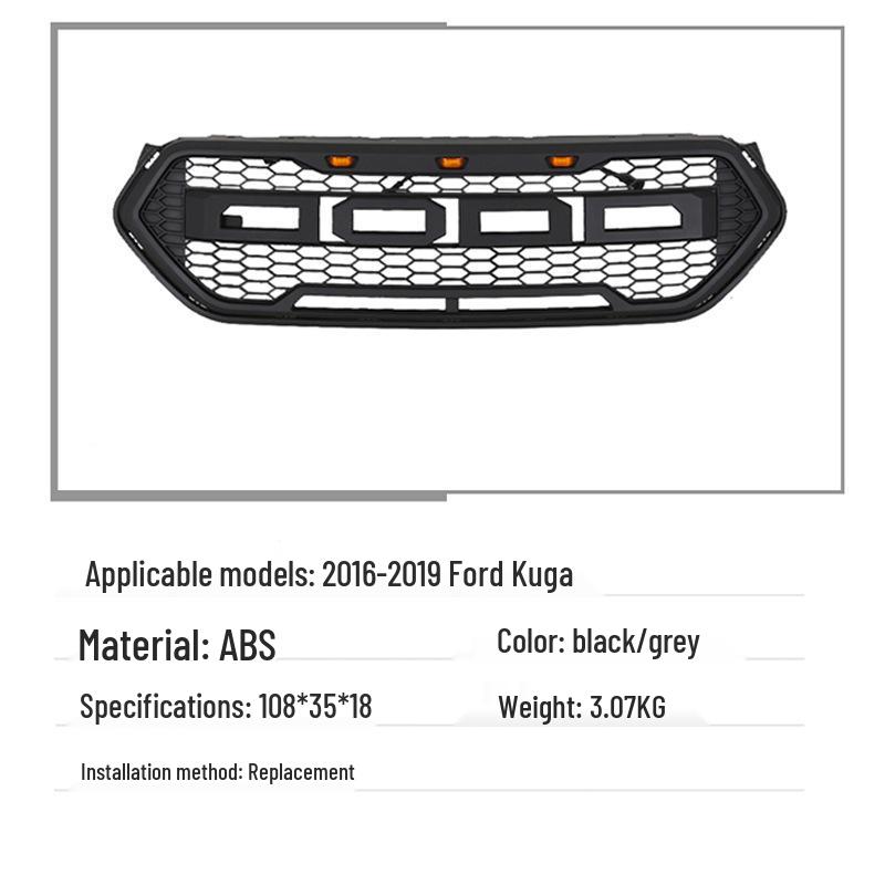 16-19 Ford Kuga Front Bumper Grille Modification Accessory