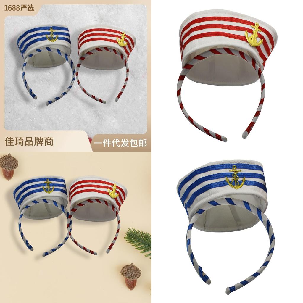 Jiaqi Christmas Easter Halloween Navy Headband Decorative Accessories Unisex Headgear