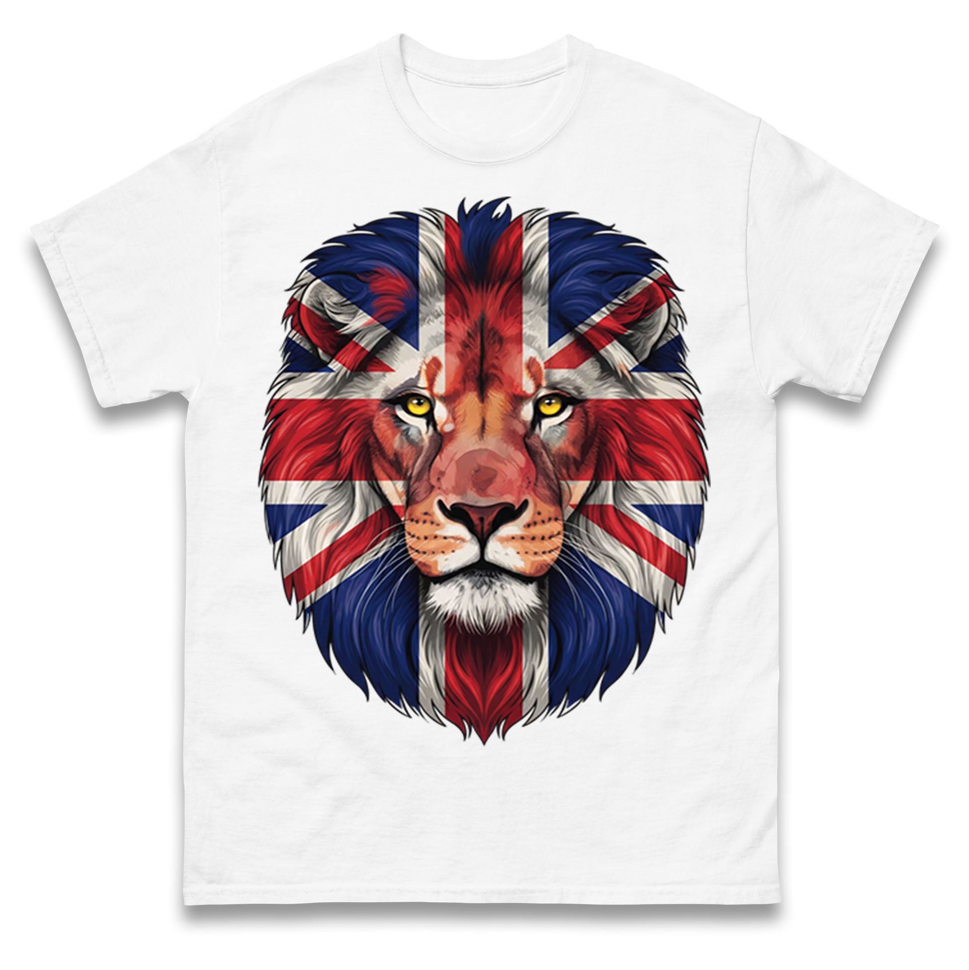 Union Jack Lion T Shirt Tshirt Mens Womens Unisex Tops Tees S