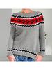 Women's Sweater Round Neck Colour Blocked Loose Fashion Pullover Knitwear Luxurious Relaxed-fit Slimming and Versatile Top
