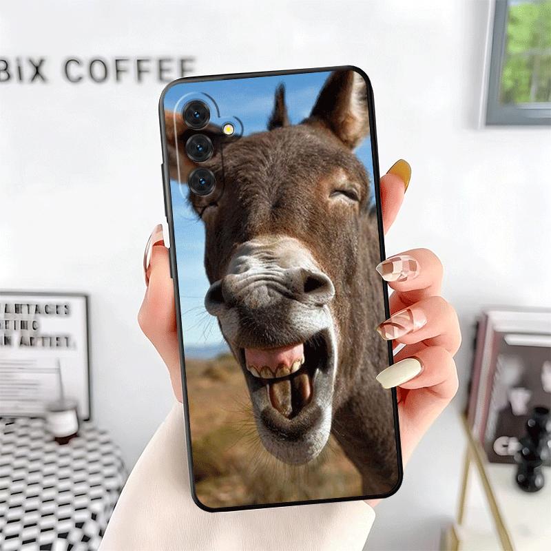 Funny Donkey Animal Soft Phone Case for Samsung A17 A37 A57 A16 A26 A36 A56 A15 A25 A35 A55 A14 A24 A34 A54 A13 A23 A33 A53 A52