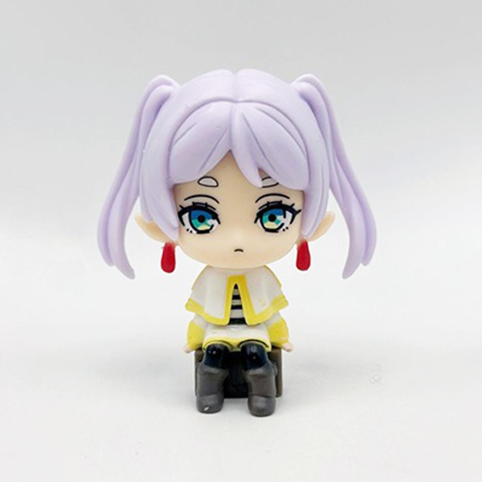 4 Stück/Set Frieren: Beyond Journey's End Anime Figur Sitzender Farn Actionfiguren Frieren Nudelstopper Figur Sammlermodell