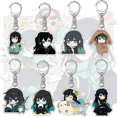 Colgante Llavero Anime Demon Slayer Kimetsu No Yaiba Kamado Tanjirou Doble Cara HD Colgante de Bolsa Regalo Para Fans Accesorios Cosplay Regalo de Joyería