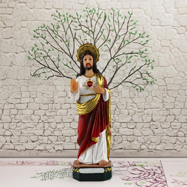 Quality Resin Marys Jesuses Statue Light Yet Solid Faith Inspireds Home Accent Catholic Figurine Ornamentation
