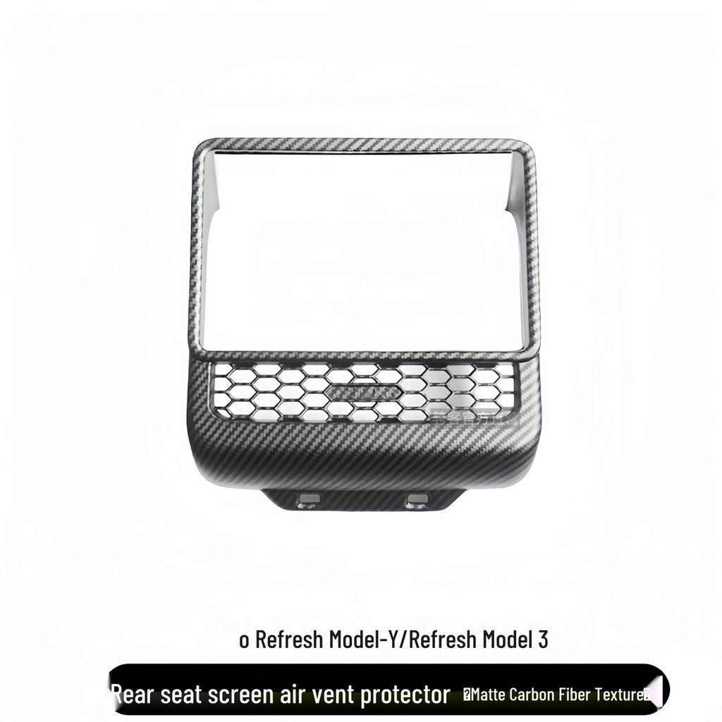 Tesla Model Y/3 Hintere AC-Düse Kohlefaser Schutzabdeckung