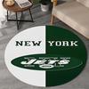 Jets Football Round Rug for Livingroom,Bedroom, Palyroom, Chair Rug, Area rug, Circle Carpet, Large Size Fan Christmas gift