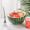 Choxila Watermelon Fork, Watermelon Slicer Cutter, 2-in-1 Fork Stainless Steel Fruit Cutting Artifact for Family Parties and Camping