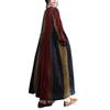 Real early autumn new retro age-reducing ethnic style round neck long-sleeved pendulum dress women