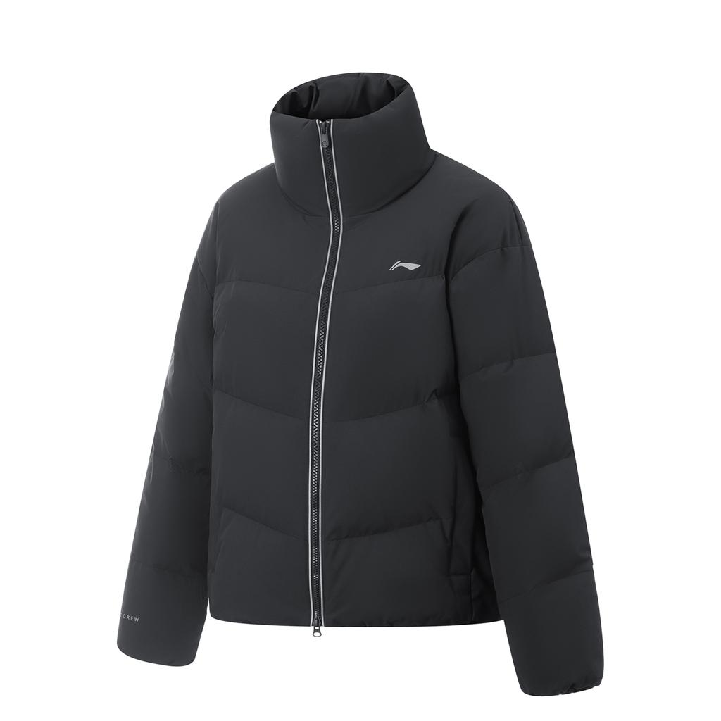 Li Ning Fitness Series Windproof Water-Repellent Stand Collar Logo Down Jacket Women Jacket AYMV396-2