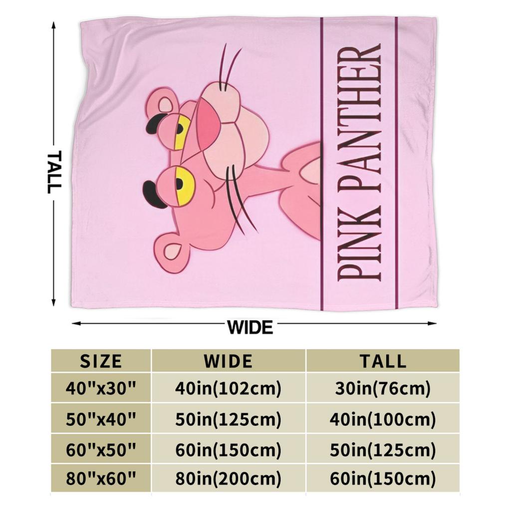 Pinks Panthers Blanket Velvet Soft Throw Blanket for Bedding Couch Bed Rug
