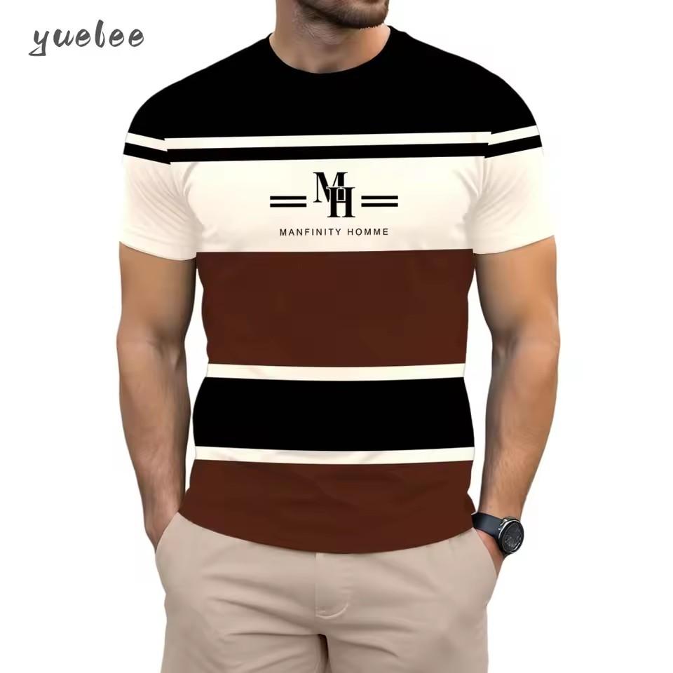 Men's T-Shirt 3D Print Summer Fashion Short Sleeve Tee Loose Versatile Men's Tops Casual Breathable T-Shirt