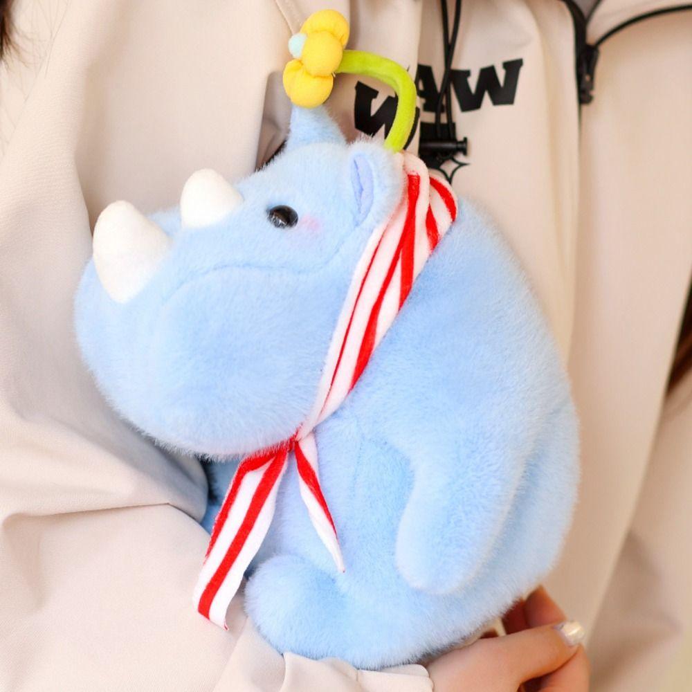 Fluffy Rhinoceros Plush Toy Interactive Stuffed Rhinoceros Doll  Party Supplies