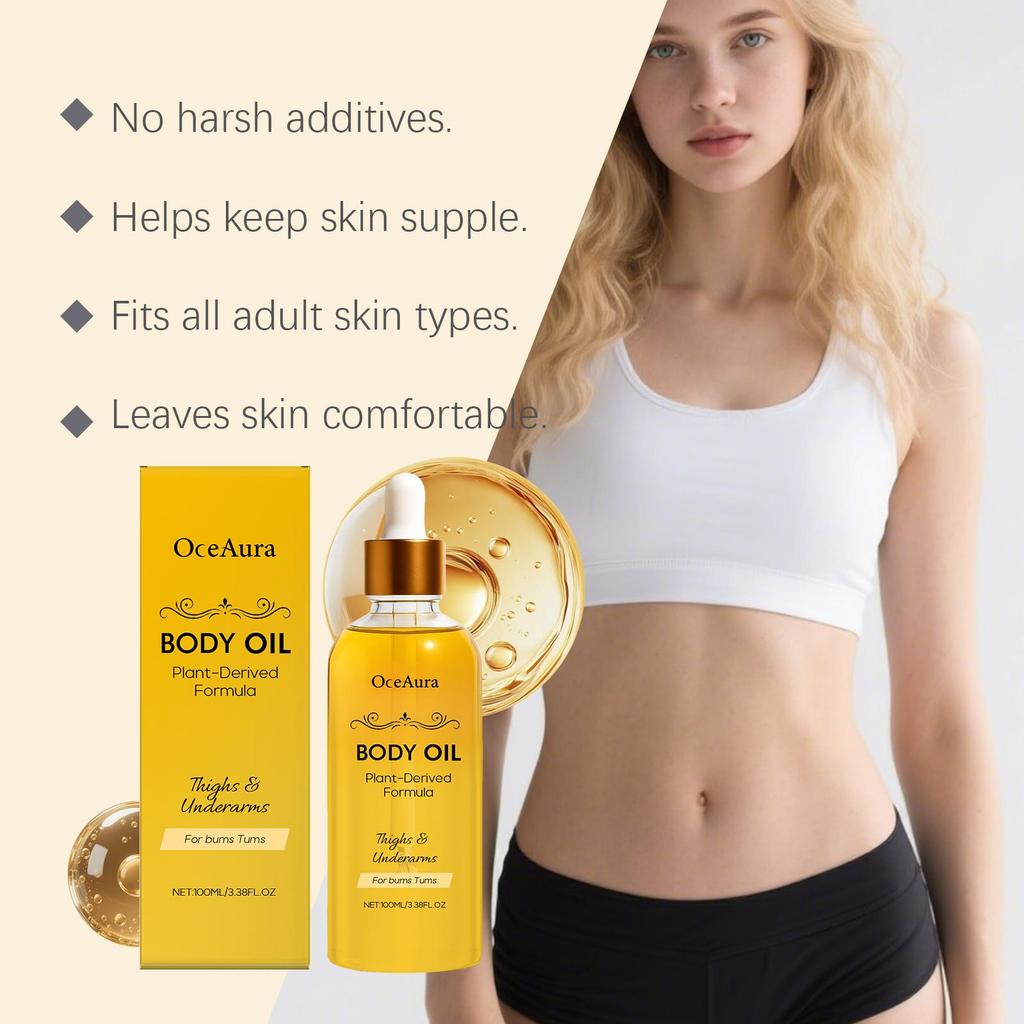 OCEAURA Body Moisturizing Oil, Lightweight & Silky Smooth, Daily Massage & Hydration, Non-Greasy Feel