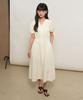 GENERALIDEA Striped V-Neck Puff Long Dress [Vanilla] / Gf2Lop514