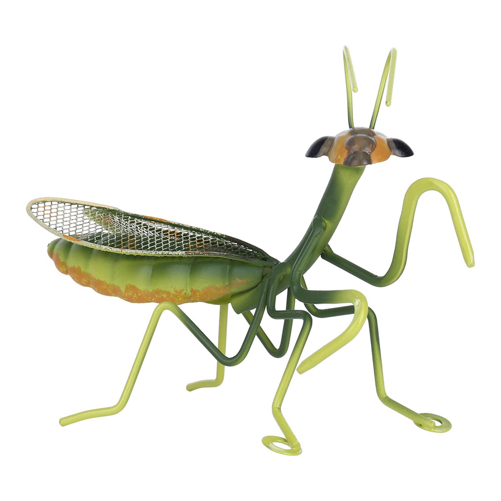 

Tooarts Богомол, настенные украшения, железные насекомые, мини-животное, ремесло, садовый микропейзаж, реквизит для фотосъемки S зелёный