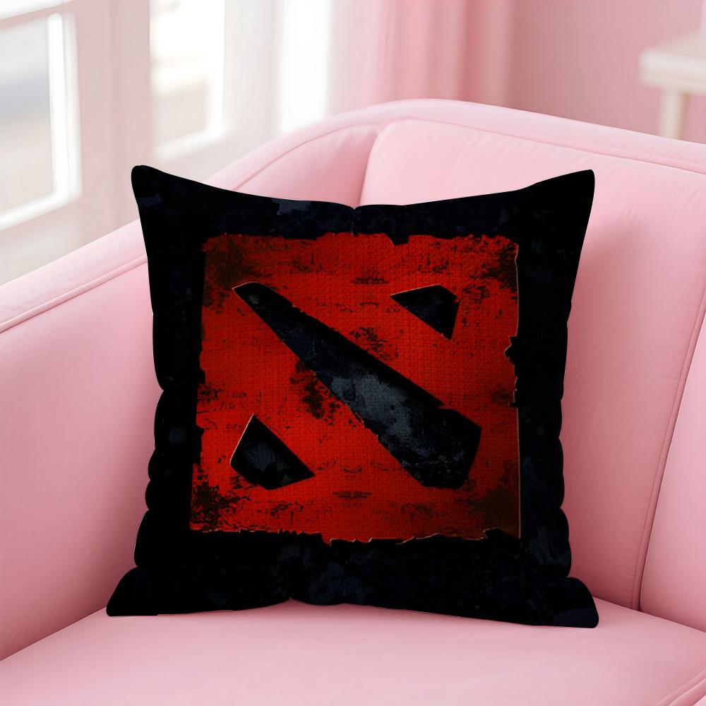 CCool DotaA 2 Game Cushion Cover Natural Linen Pillow Case DoubleSided Print Decorative Sofa Pillowcase Home Decor Gift