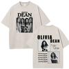 Olivia Dean Art Of Loving Tour 2026 Graphic Vintage Washed Tshirt Unisex Unisex Summer Loose Casual Cotton Oversized Tshirts Tops