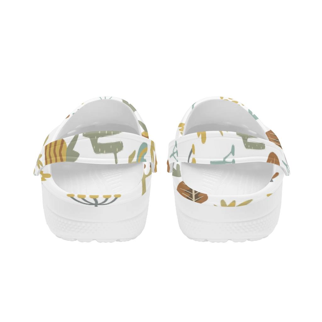 Art Printed EVA Travel Clogs Unisex Lightweight Soft Sole Travel Use Slip On Beach Garden Daily Walking Beach Sandals Comfort Fit
