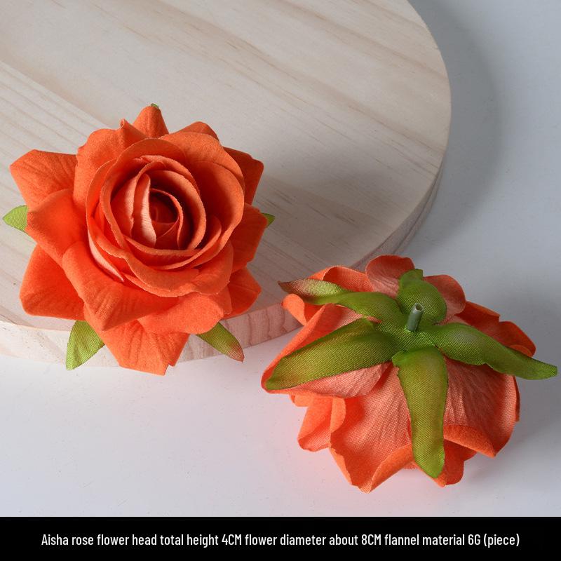 Orange-Themed Wedding Aisle Simulation Flower Arrangement - Artificial Home Decor Row Flowers